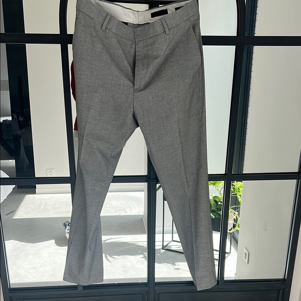 H&M Gray Dress Pants Professional Wool Blend